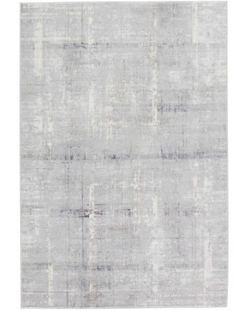 Tapete Confort Abstracto en Gris Claro y Crema