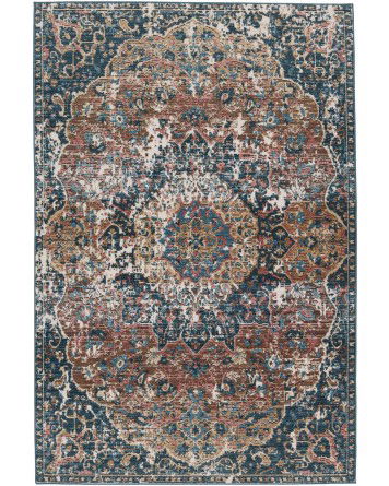 Tapete Emociones en Medallón Café con Azul