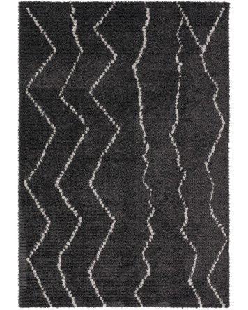 Tapete Tamara de Rayas en Carbón