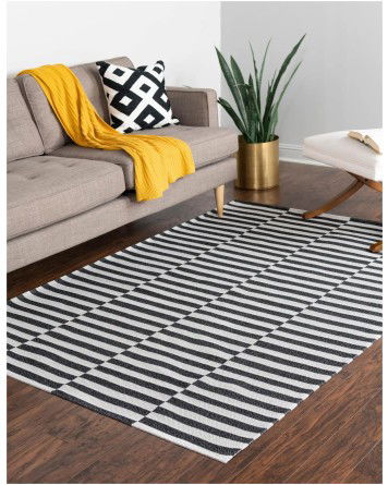 Tapete Naval en Blanco y Negro - 2.60 x 3.50