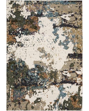 Tapete Evolución Abstracto Marfil y Multicolor