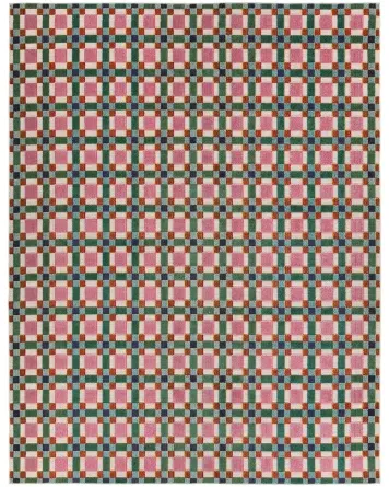 Tapete Alinne de Cuadricula de Colores