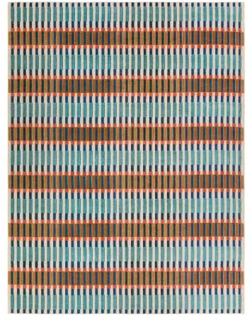 Tapete Alinne en Azul y Naranja