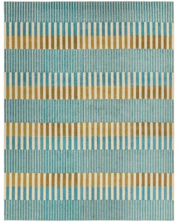 Tapete Alinne en Azul y Mostaza