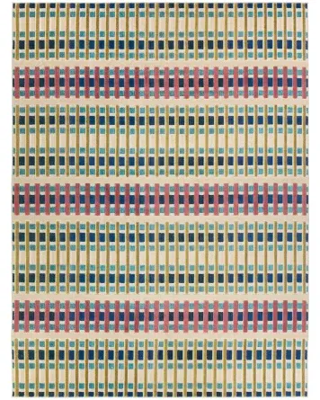 Tapete Alinne en Azules, Verde y Rosa