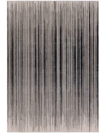 Tapete Catálisis Rayas en Negro y Crema