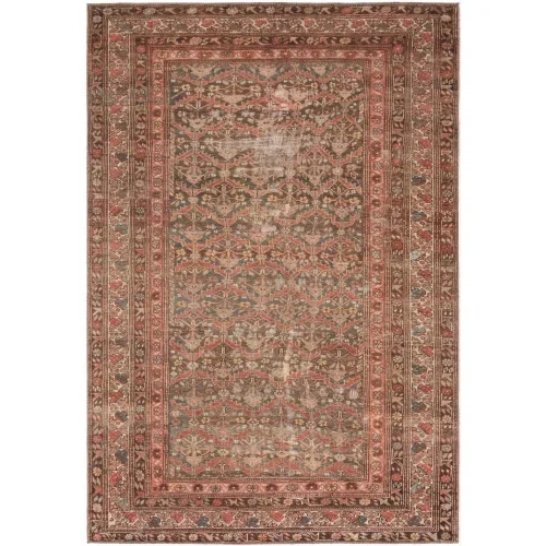 Tapete Lavable Marquez Oriental en Rojo