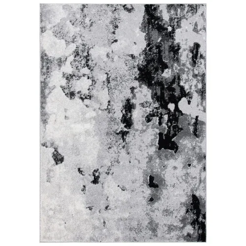 Tapete Adira Abstracto en Gris con Negro