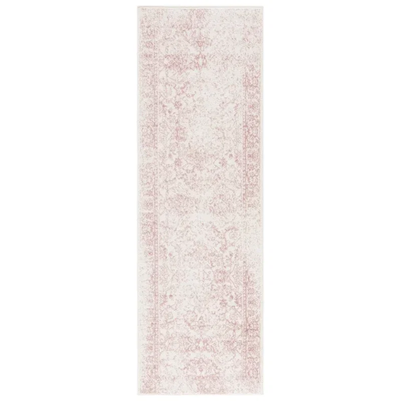 Tapete Adira Arboleda Desgastada en Marfil y Rosa