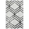 Tapete Adira Chevron Droble en Marfil con Carbon