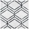 Tapete Adira Chevron Droble en Marfil con Carbon
