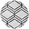Tapete Adira Chevron Droble en Marfil con Carbon