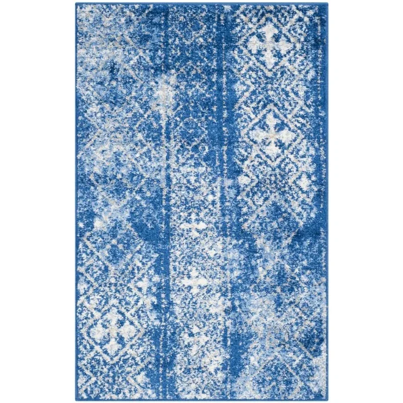 Tapete Adira Columnas de Diamantes en Azul