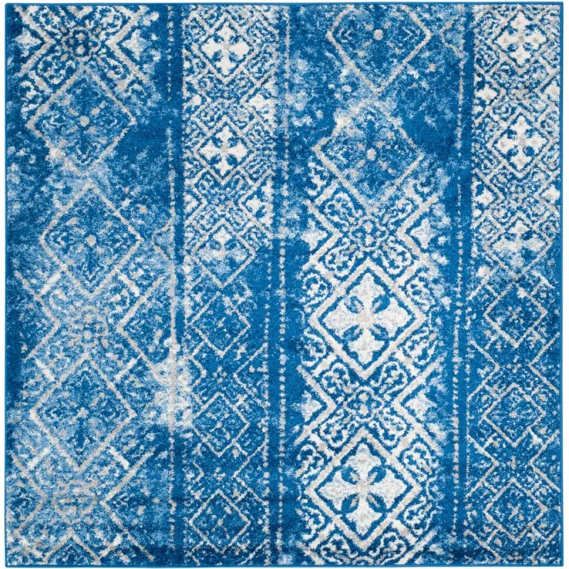 Tapete Adira Columnas de Diamantes en Azul