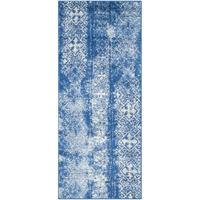 Tapete Adira Columnas de Diamantes en Azul