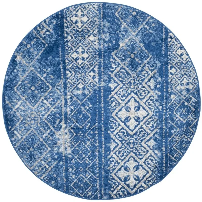 Tapete Adira Columnas de Diamantes en Azul