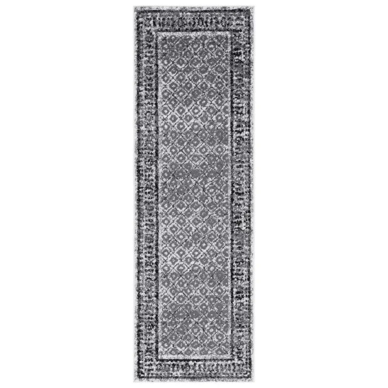 Tapete Adira de Diamantes en Marfil con Gris