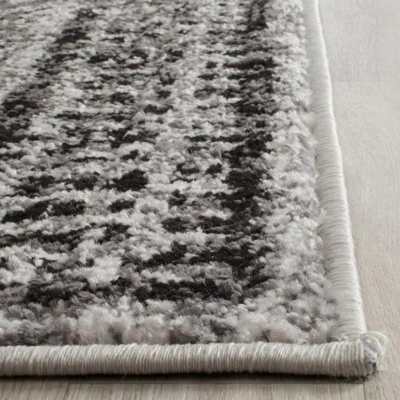Tapete Adira de Diamantes en Marfil con Gris