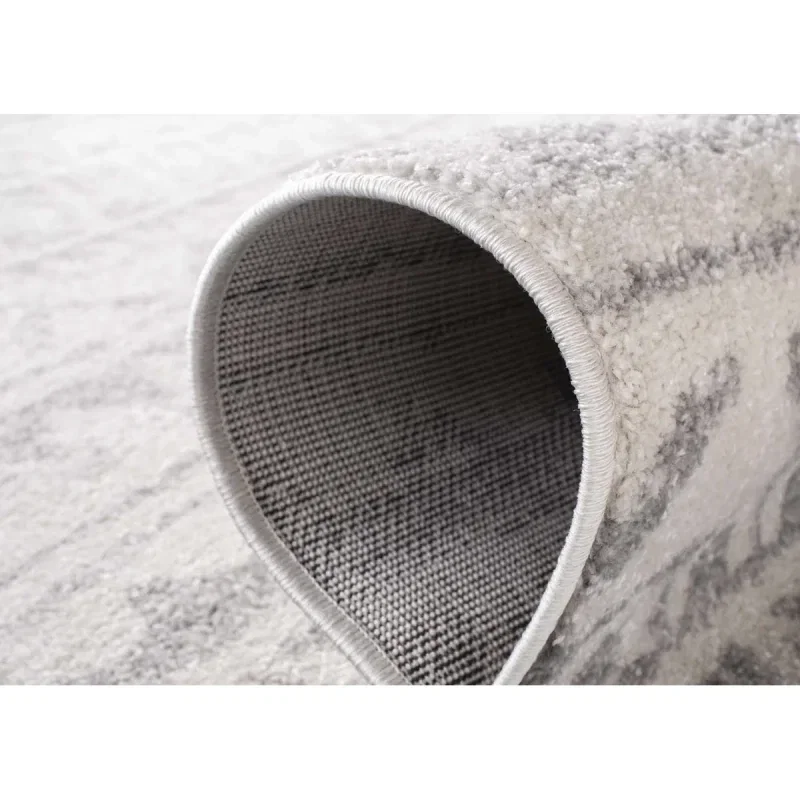 Tapete Adira de Diamantes en Marfil con Gris