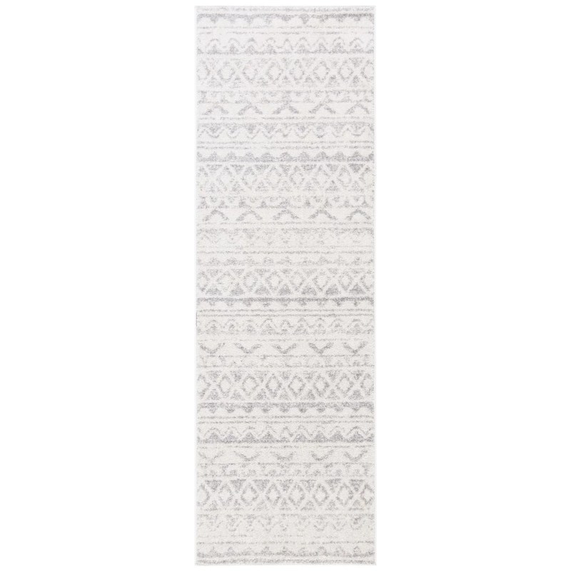 Tapete Adira de Diamantes en Marfil con Gris