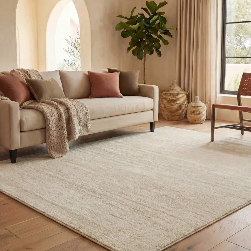Tapete Adira de Rayas en Beige con Marfil