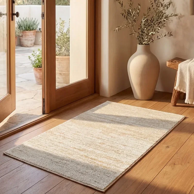 Tapete Adira de Rayas en Beige con Marfil
