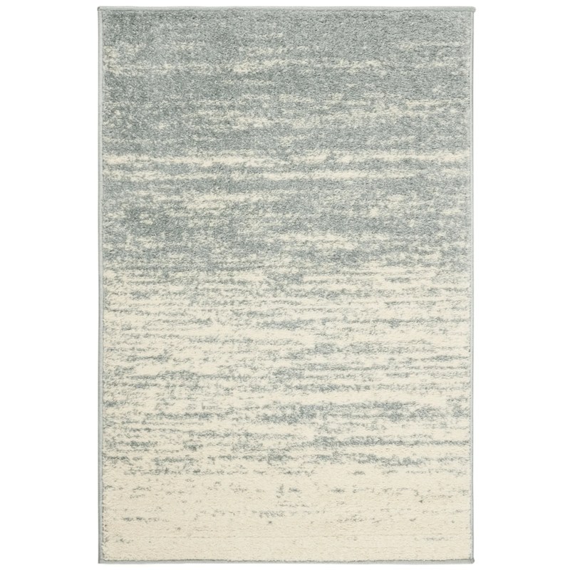 Tapete Adira de Rayas en Gris con Marfil