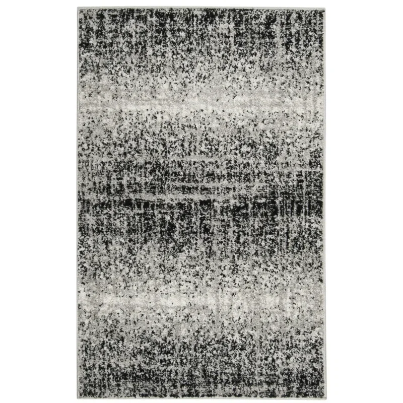 Tapete Adira de Rayas en Gris con Negro