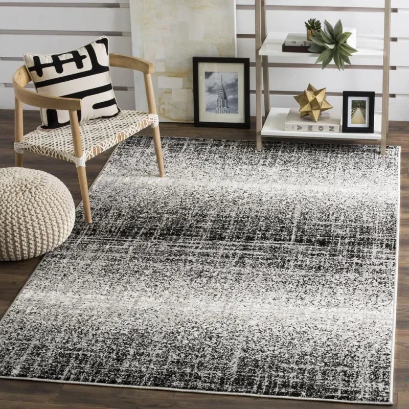 Tapete Adira de Rayas en Gris con Negro