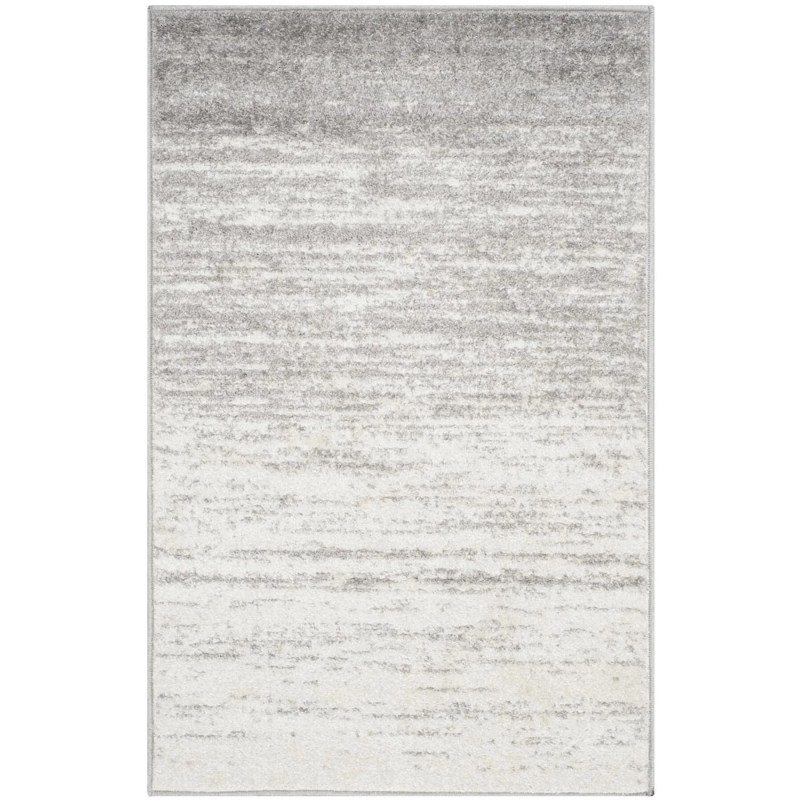 Tapete Adira de Rayas en Marfil con Gris