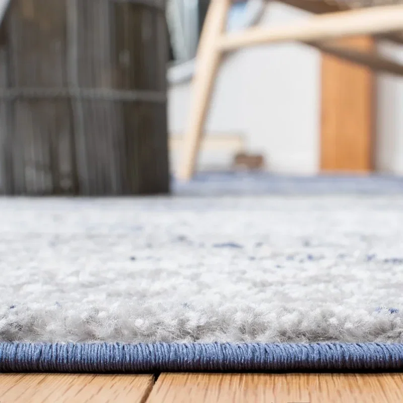 Tapete Adira Desvanecido en Azul y Gris