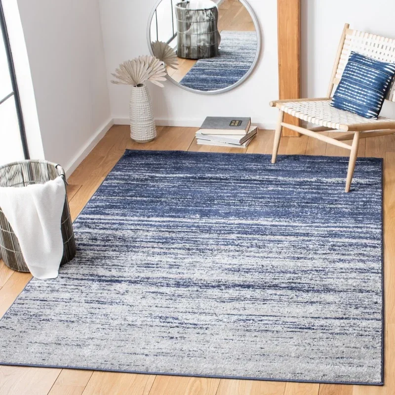 Tapete Adira Desvanecido en Azul y Gris