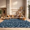 Tapete Adira Diamantes Tribales en Azul