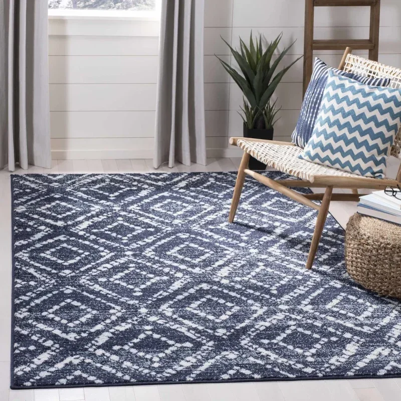 Tapete Adira Diamantes Tribales en Azul