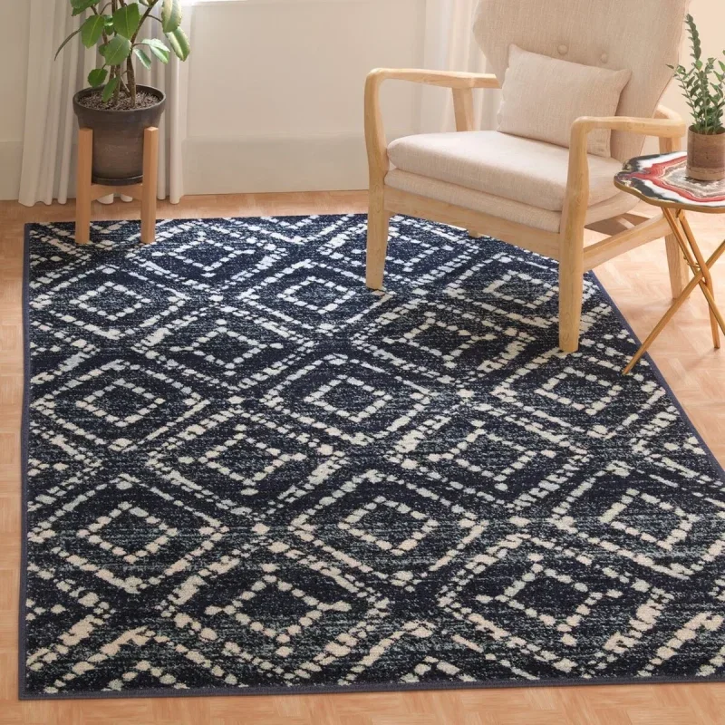 Tapete Adira Diamantes Tribales en Azul