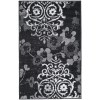 Tapete Adira Floral en Negro con Gris