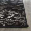 Tapete Adira Floral en Negro con Gris
