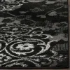 Tapete Adira Floral en Negro con Gris