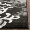 Tapete Adira Floral en Negro con Gris