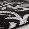 Tapete Adira Floral en Negro con Gris