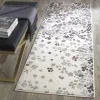 Tapete Adira Floreado en Marfil y Purpura