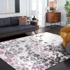 Tapete Adira Floreado en Marfil y Purpura