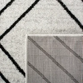 Tapete Adira Geométrico en Gris con Negro