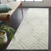 Tapete Adira Geométrico en Marfil con Verde Salvia