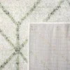 Tapete Adira Geométrico en Marfil con Verde Salvia