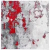 Tapete Adira Gris Abstracto con Rojo
