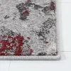 Tapete Adira Gris Abstracto con Rojo