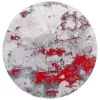 Tapete Adira Gris Abstracto con Rojo