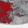 Tapete Adira Gris Abstracto con Rojo