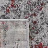 Tapete Adira Gris Abstracto con Rojo